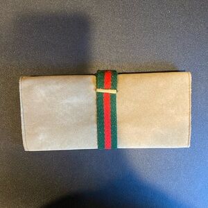 Vintage MM Kane suede wallet toiletry/travel bag